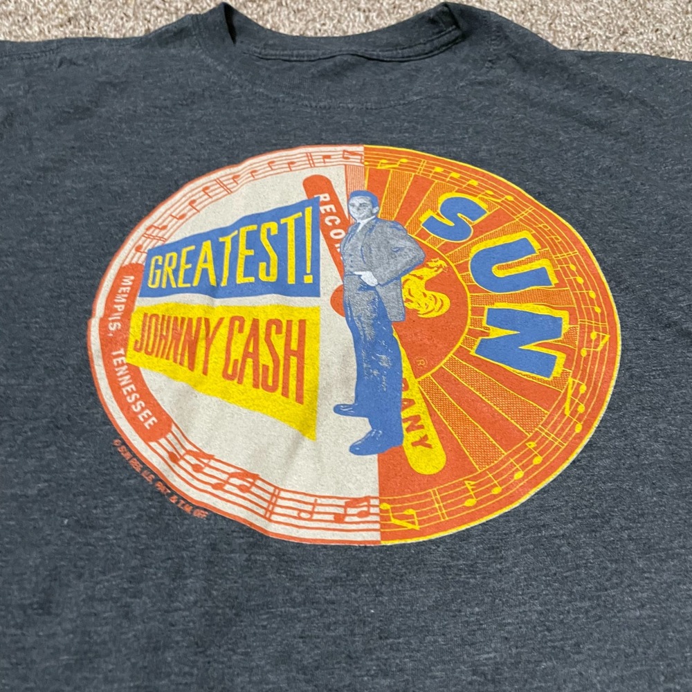 Johnny Cash Sun Records Greatest Hits Graphic Print T Shirt
